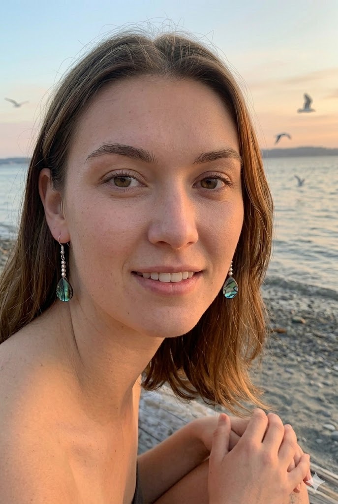 Iridescent Ocean Teardrop Earrings – Abalone & 925 Sterling Silver