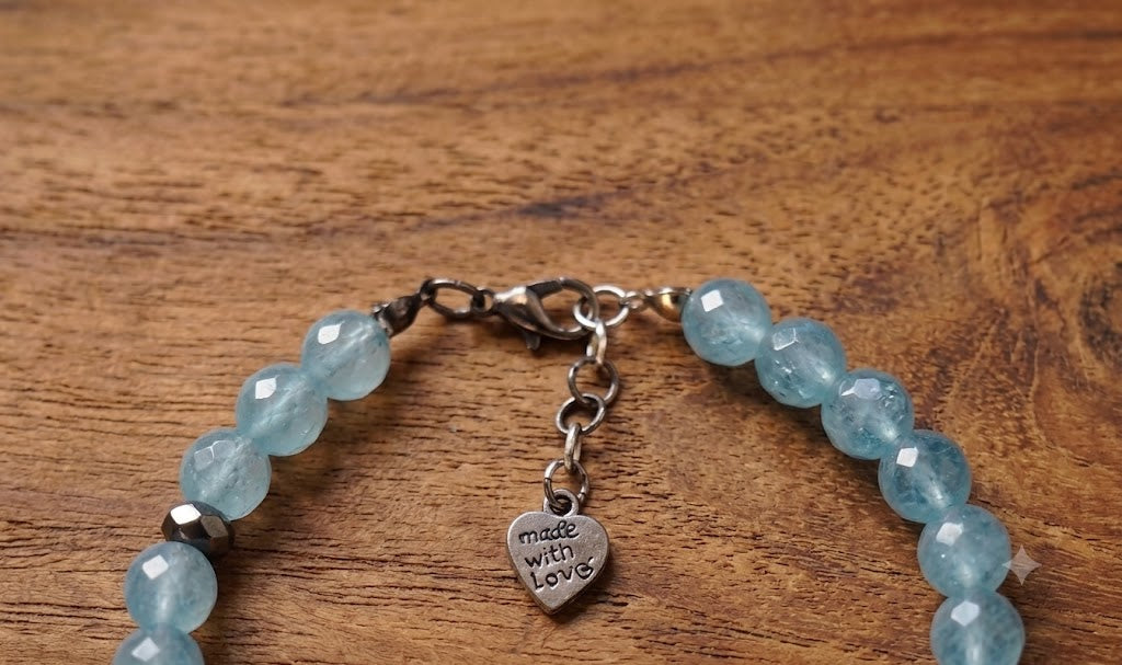 Embrace Effortless Summer Elegance: The Aquamarine & Turquoise Heart Charm Necklace