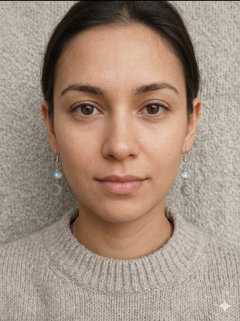 Celestial Enchantments: The Lunar Whisper Drop Earrings
