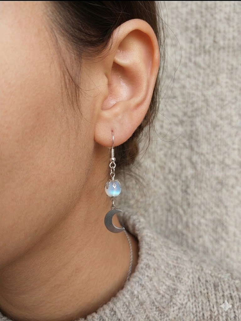 Celestial Enchantments: The Lunar Whisper Drop Earrings