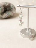 Natural Rainbow Fluorite Crystal Cascade Earrings