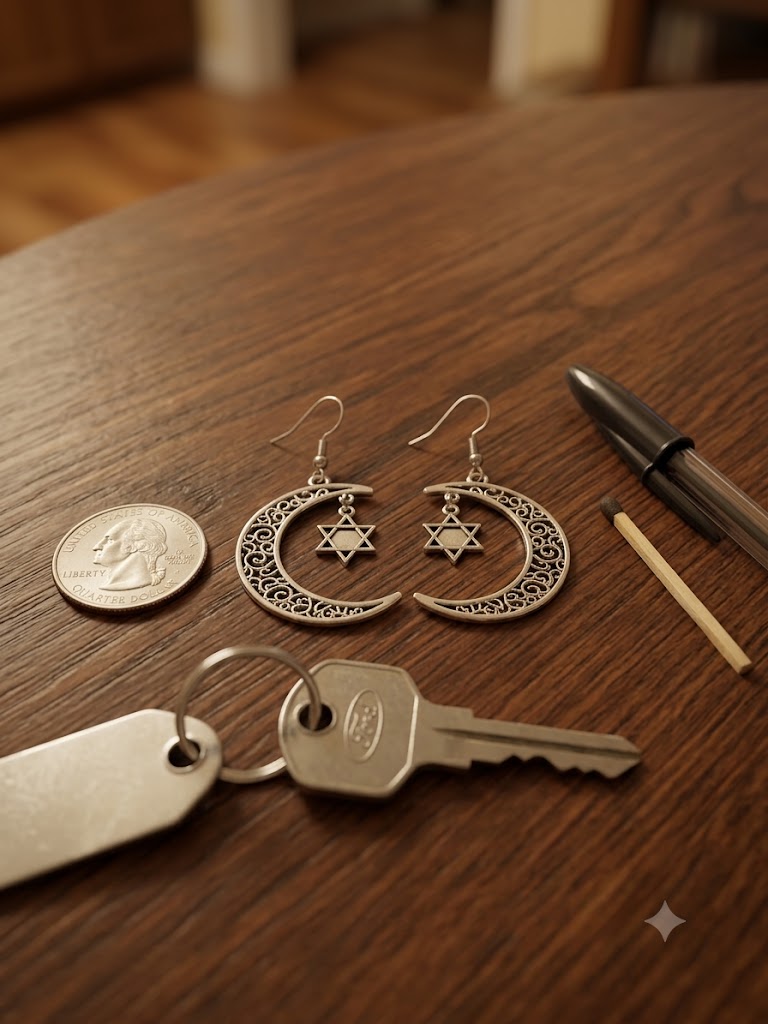 Enchanting Celestial Filigree Crescent Moon & Star Earrings