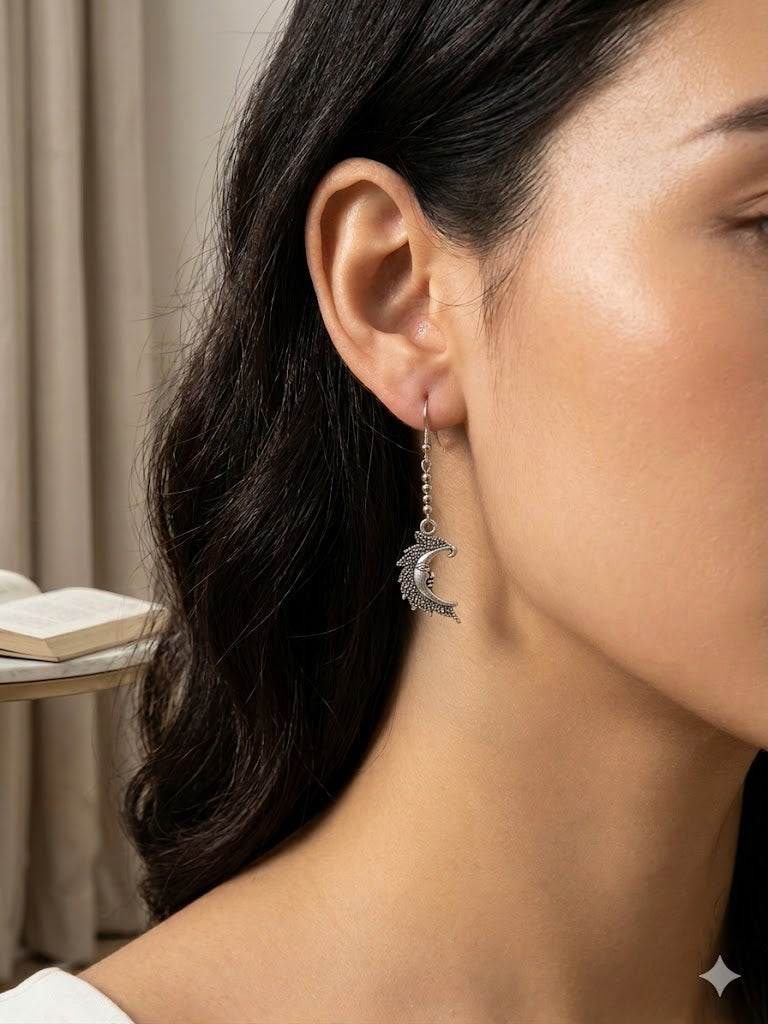 Celestial Dreams Moon Dangle Earrings