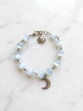 Celestial Harmony Aquamarine & Stainless Steel Bracelet