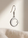 Celestial Elegance: Moon and Star Stainless Steel Earrings